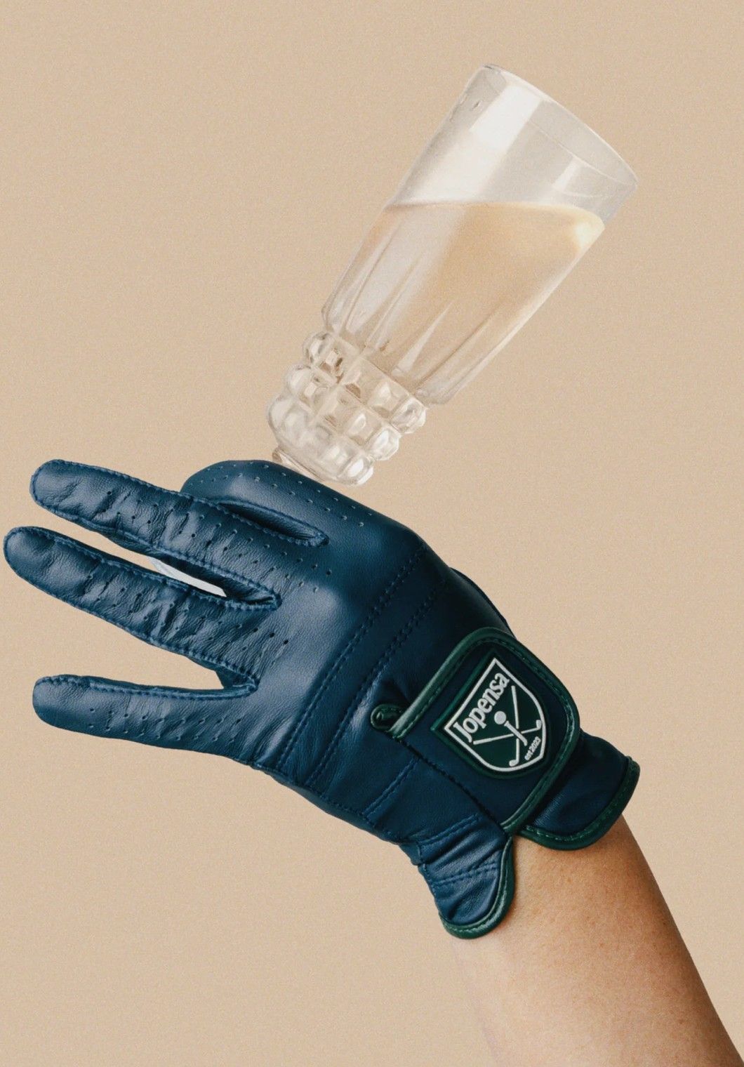 Jopensa Navy Golf Glove premium Cabretta leater